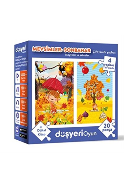 Düşyeri Mevsimler Yapboz (20parça) Sonbahar 4 Yapboz Bir Arada