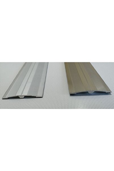 TAHTASAKAL ALÜMİNYUM Geniş Eşik Profili 5 Cm - Parke Geçiş Profili 85 Cm - Parlak Gümüş Gri