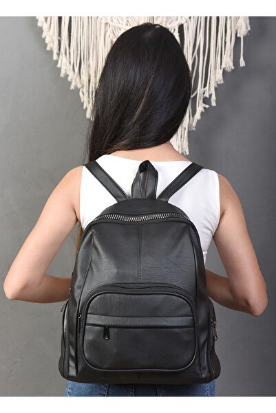 MONALIZA Δερμάτινο σακίδιο πλάτης πλυσίματος