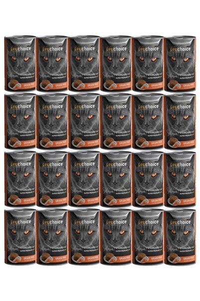 ProChoice Pro Choice Sterilised Somonlu Kedi Konservesi Pate 400 Gr 24 Adet