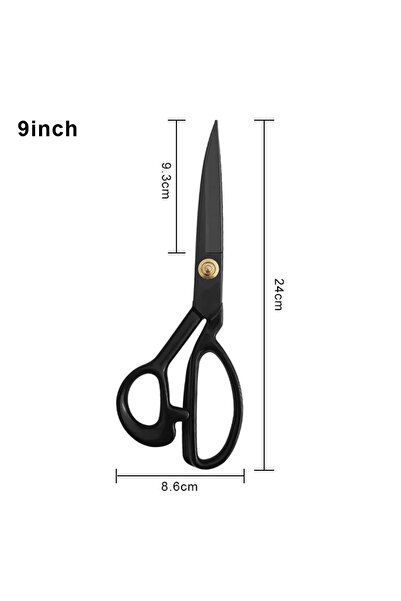 VARDIR Siyah Saplı Terzi Modelist Tekstil Kumaş Kesim Makası 8 NO 9 NO 10 NO 11 NO VE 12 NO