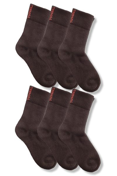 SOCKSHION Унисекс термо хавлиени памучни меки гумени чорапи - 6 чифта