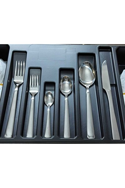 Kardelen Zümrüt 72 Piece Spoon Fork Knife Set for 12 Persons