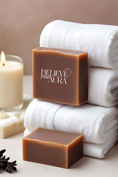 Believe Your Aura صابون قطران الأرز - صابون قطران الأرز الطبيعي 100% مصنوع يدويًا - 120 جرام