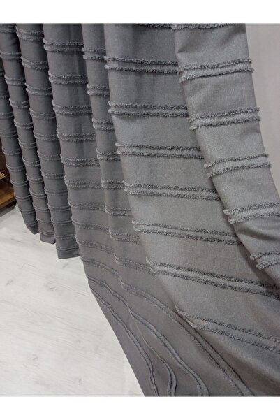 Vinaldi Monchester 375452 -771 Gray Linen Backdrop Curtain Single Wing Frequent Piles