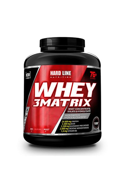 Hardline Strawberry Whey 3matrix Protein Powder - 2300 gr