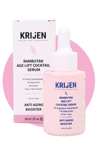 Krijen Rambutan Age Lift Cocktail Serum | Acetyl HexaPeptide-8 %3 + Bakuchiol...