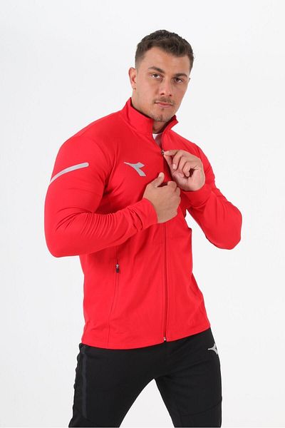 Diadora Alto Camping Hoodie Μονό Τοπ Κόκκινο