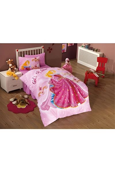Bayev Princess Girl's Single Duvet Cover Set - Room Bed Duvet Cover Set - Princess