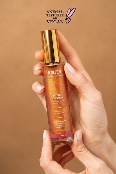 Krijen 50 Ml Dry Hair and Body Oil - Moisturizing and Shimmering Moisturizer & Shimmer Dry Oil