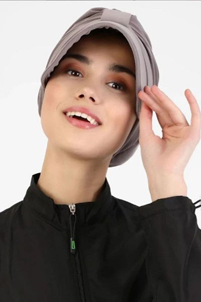 Vera Γυναικείο καπέλο Hijab Alya Bone Mink - Μαγιό Sea Cap
