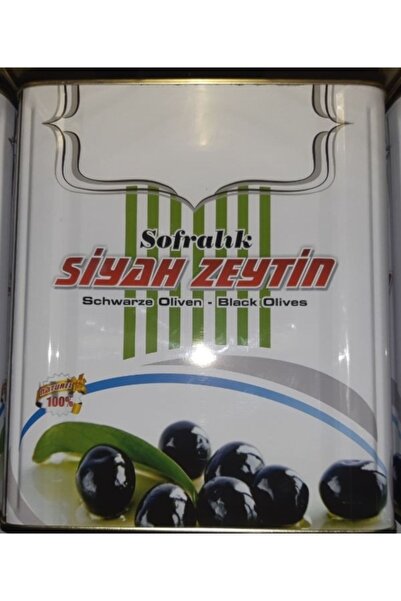 Ertürk Zeytinleri Gold 261-290 10 kg Teneke Az Tuzlu Taş Baskı Siyah Zeytin