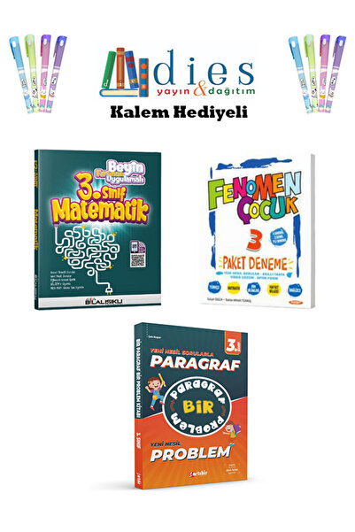 Bilal Işıklı Yayınları 3. Sınıf Matematik Beyin Fırtınası + Paket Deneme + Pa...