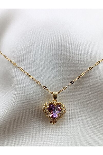 stainles steel الذهب الصلب - قلادة القلب تحت عنوان القلب والمحيط