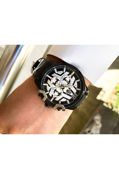 Reward Black Men's Wristwatch - Steel Calendar, Activated Functions, Waterproof