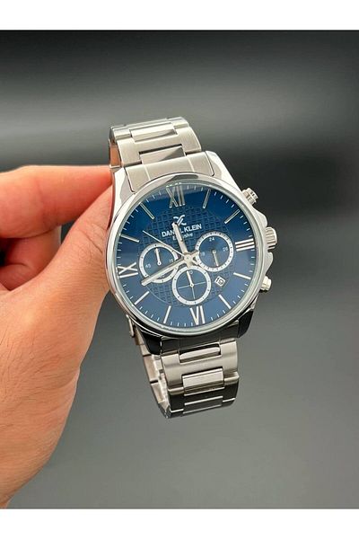 Daniel Klein Exclusive Silver Men's Wristwatch 3 Atm Waterproof Functions Active