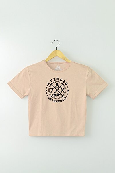 so cool Γυναικείο μπλουζάκι Avenged Sevenfold Metal Rock με στάμπα μπεζ Crop ...