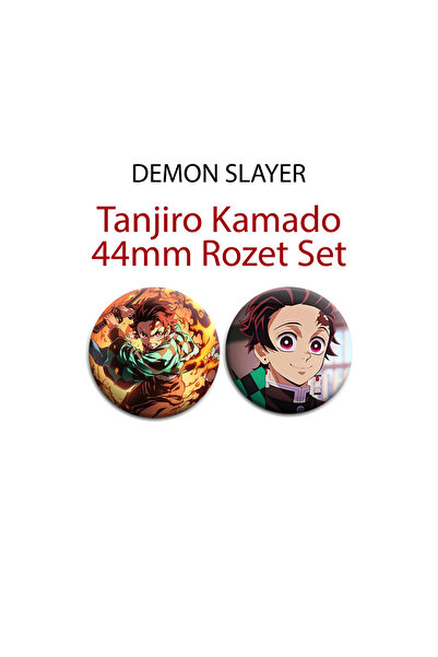 Akumastik Demon Slayer Tanjiro Kamado 44mm 2 ADET ROZET SET - Kimetsu No Yaiba