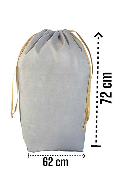 Balkan Room Large 72x62 cm Gray Drawstring Bag Set of 2 - Carry Bag and Pillow Laundry Storage Bag