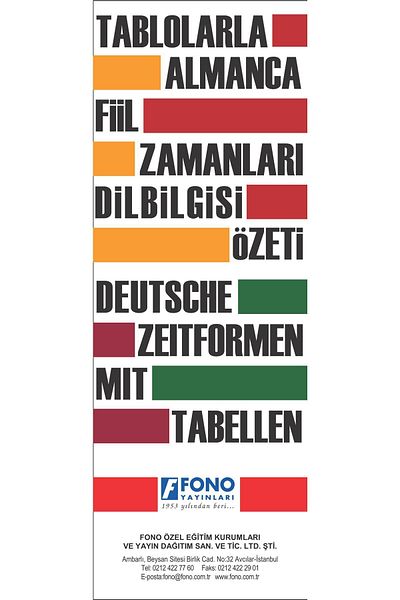 Fono Yayınları Summary of German Verb Tenses and Grammar with Tables
