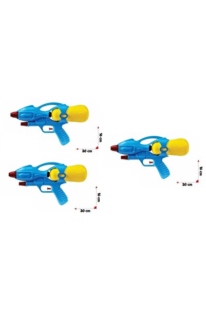 Brother Toys 3 Adet Büyük Boy Kaliteli Su Tabancası Oyuncak Poşetli 30cm Dış ...