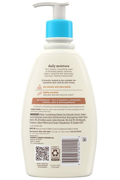 AVEENO 354ml Daily Moisturizer - Body Wash and Shampoo