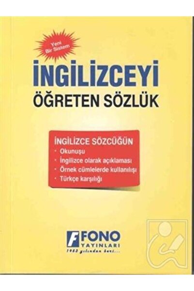 Fono Yayınları Ingilizceyi Öğreten Sözlük 620 Sayfa 35 Bin Sözcük