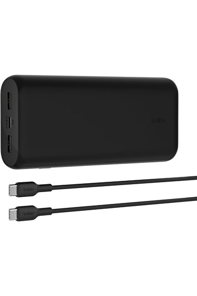 Belkin بنك طاقة BoostCharge 3 منافذ 20K PD 20W، شاحن محمول لأجهزة iPhone وGal...