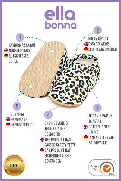 Ella Bonna Non-Slip Sole Multi-Colored Baby Booties, Home Boots Slippers Nursery Shoes Slippers