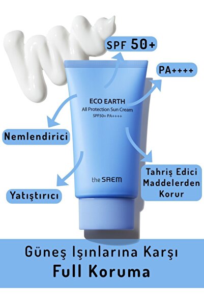 THE SAEM Tam Koruma Sağlayan Mavi Işık Korumalı Anti-aging Güneş Kremi Spf 50...