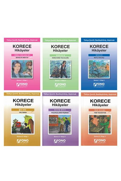Fono Yayınları Korean-Turkish Stories (6 Book Set) (grade 1-2)
