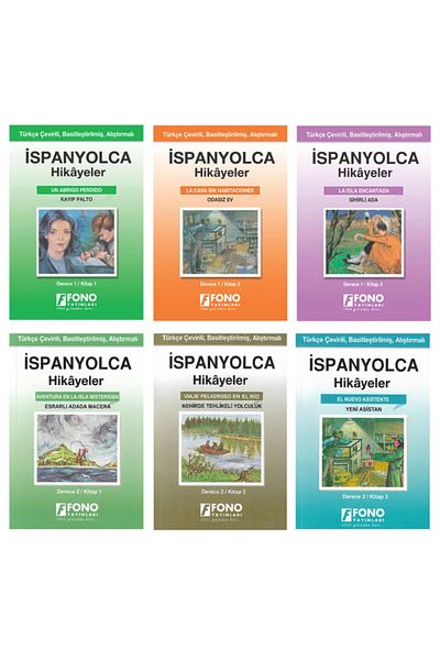 Fono Yayınları Spanish-Turkish Stories (6 Book Set) (grade 1-2)