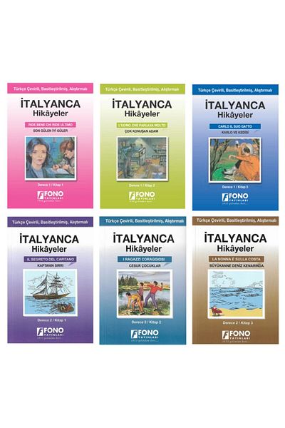 Fono Yayınları Italian-Turkish Stories (6 Book Set) (grade 1-2)
