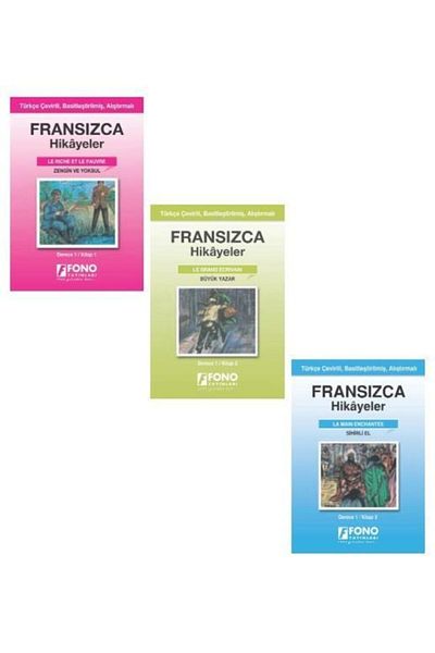 Fono Yayınları Fono French Turkish Stories Grade 1 (3 Books)
