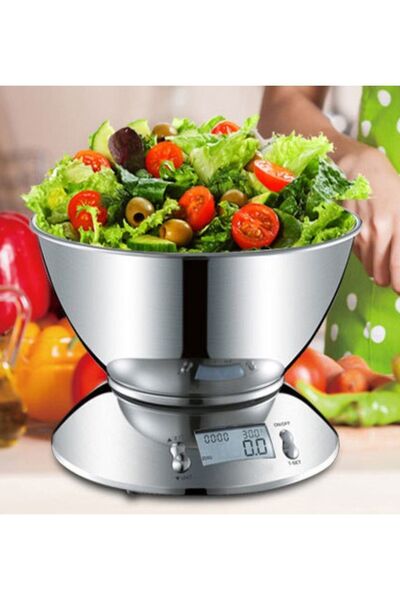LUXTER Lüx Kefeli Dijital Mutfak Terazisi 5 Kg 1 Gr Hassas Paslanmaz Çelik