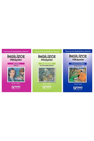 Fono Yayınları English Turkish Stories Grade 1 (3 Books)