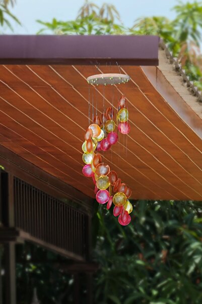 Larenya Sedefli Spiral Rüzgar Çanı & Balkon Bahçe Tavan Süsü