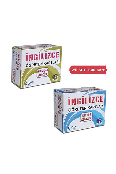Fono Yayınları English Teaching Cards 1 – 2 (2 Boxes - 600 Cards)