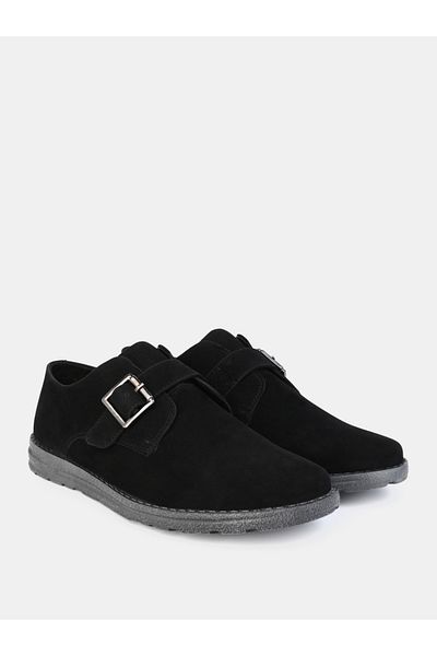 Styli Single Belt Buckle Embellished Casual Shoes