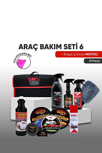 SMX Araç Bakım Seti 6 + Hediye Bagaj Çantası