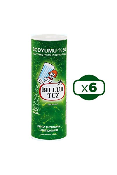 Billur Tuz Sodyumu %50 Azaltılmış 500 gr x 6 Adet