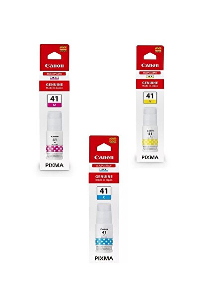 Canon Gı41 Pixma G3420 Orjinal 3 Renk (sarı Mavi Kırmızı) Mürekkep Seti Gı-41...