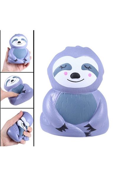 Brother Toys Grey Squishy Cute Animal Succhi - Slow Rising, Scented, 17 cm