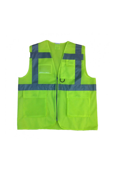 Starline Cepli Ikaz Yeleği Fosforlu Reflektörlü Yeşil Görevli Işçi Güvenlik M...
