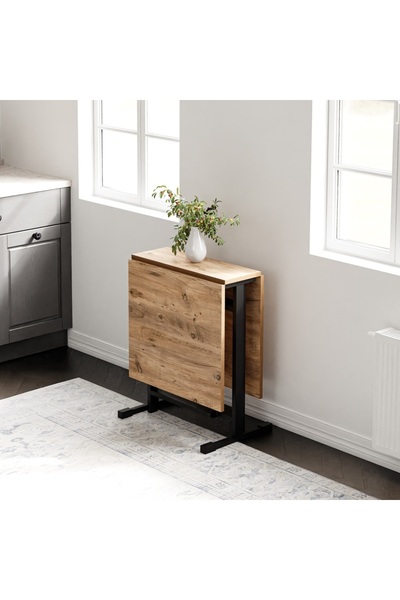 eportatif Katlanır 4 Kişilik Masa Mutfak Masası Takımı Masa Çam 1109