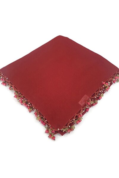 BENLİ اليدوية الكرز الدانتيل لون عادي وشاح كتابة المهر هدية 100x100cm