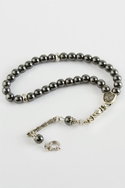 Bijuteri Net Mărgele de rugăciune din metal cu aspect hematit de 8 mm