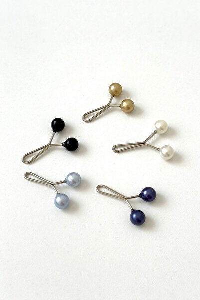 BECCASTYLE Καρφίτσα για κασκόλ, Καρφίτσα χιτζάμπ με πέρλες, 6x12mm 5 ΤΕΜ, Κλιπ καρφίτσας για κασκόλ και σάλι, κλιπ μαντήλι με μαργαριτάρια