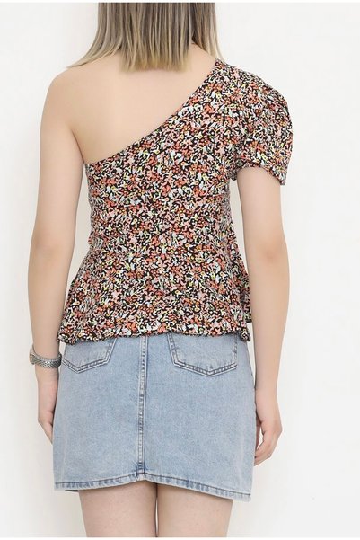 cacobutik floral Printed one-sleeved Viscose blouse