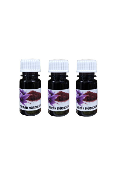 pavrika 3 Adet Kırmızı Safran Mürekkebi Zaferan Zafran Geneleksel Yöntem 10 Ml